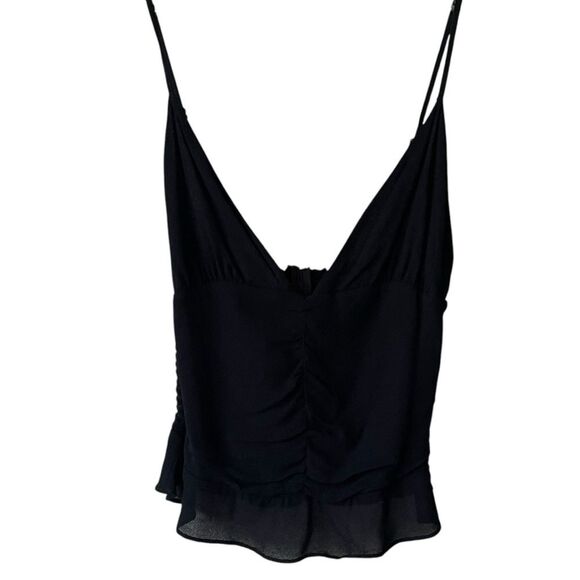 REFORMATION Woman Top Cropped Spaghetti Straps hall top Black size 4 - Picture 2 of 9